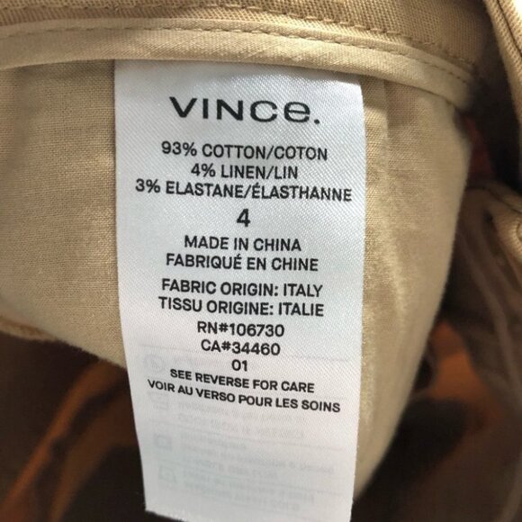 Vince Tan Coin Pocket Bermuda Shorts Size 4 - Picture 5 of 7